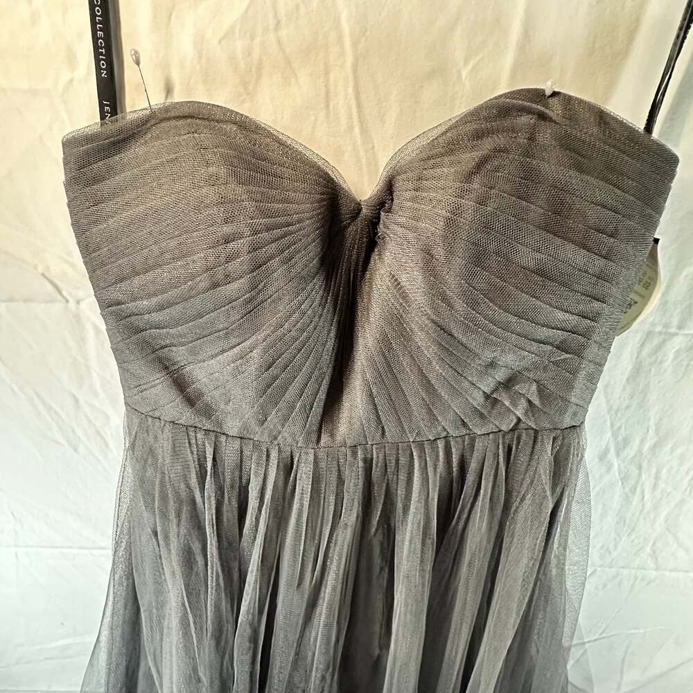 Jenny Yoo Annabelle Convertible Tulle Bridesmaid/Prom Dress, Shadow Grey, Sz 6